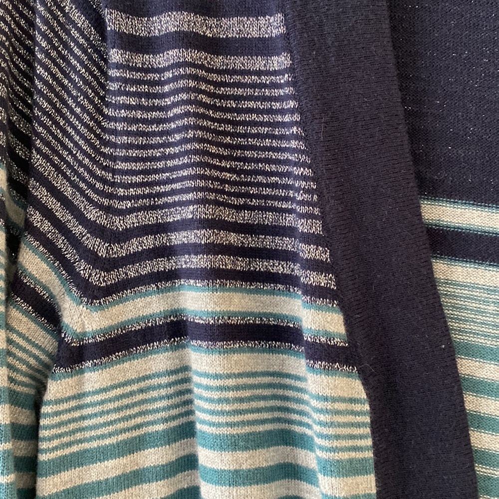 Beautiful Talbots Striped Open Front Cardigan Swe… - image 2